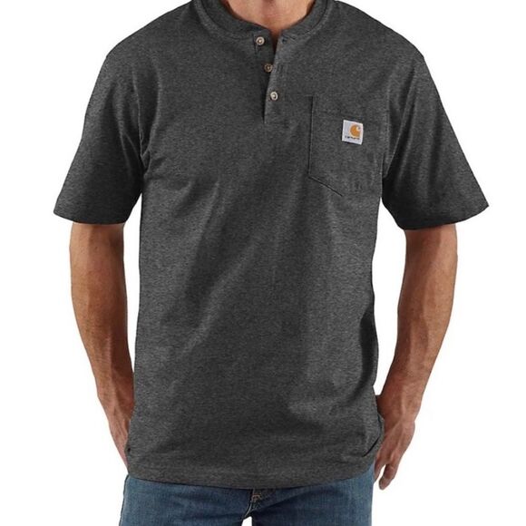 CARHARTT SHORT SLEEVE HENLEY - Picture 1 of 6